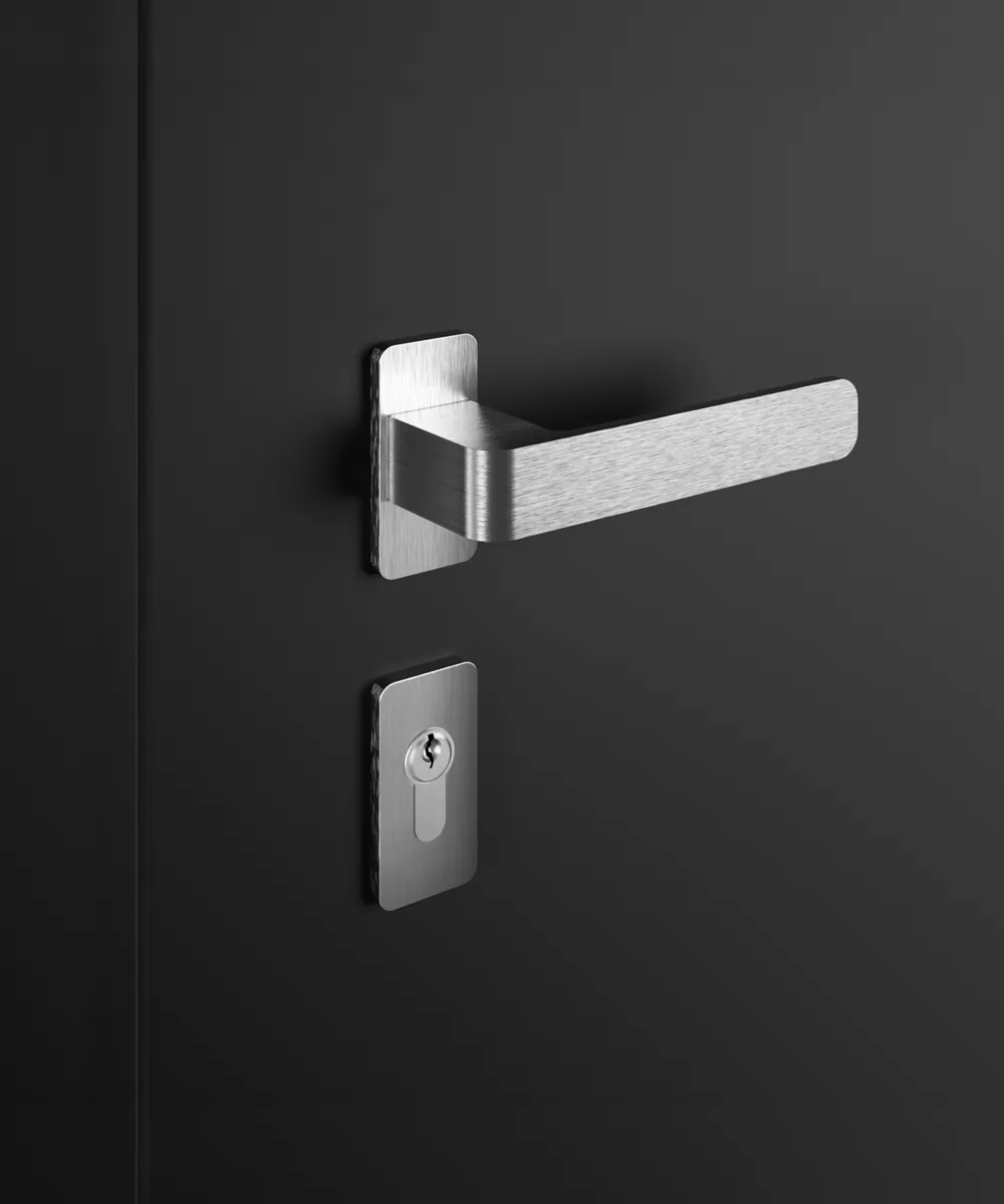 Manija para puerta H6 (plateada)